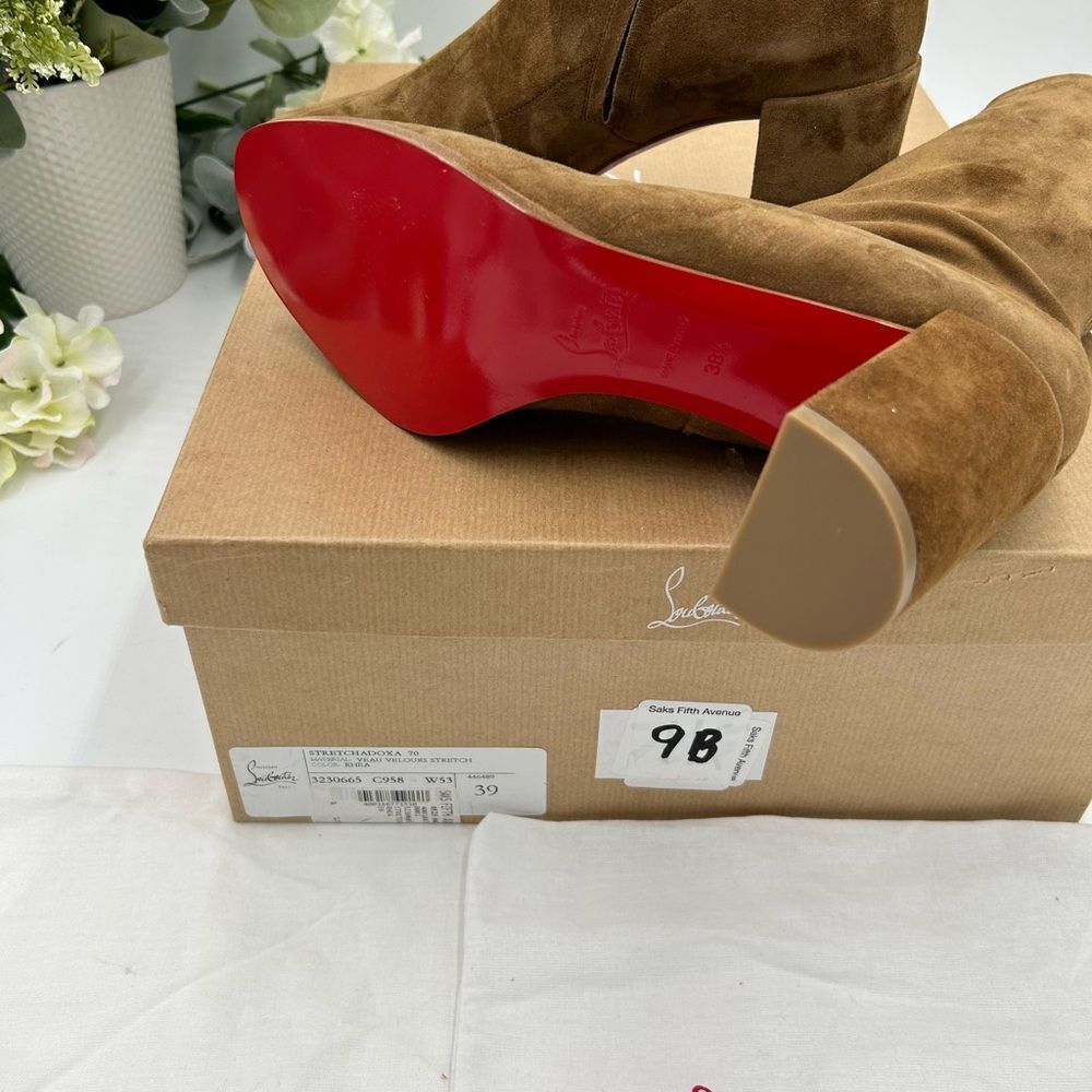 Women’s Christian Louboutin stretchadoxa 70 suede boots, size 39 made in Italy - Picture 6 of 11